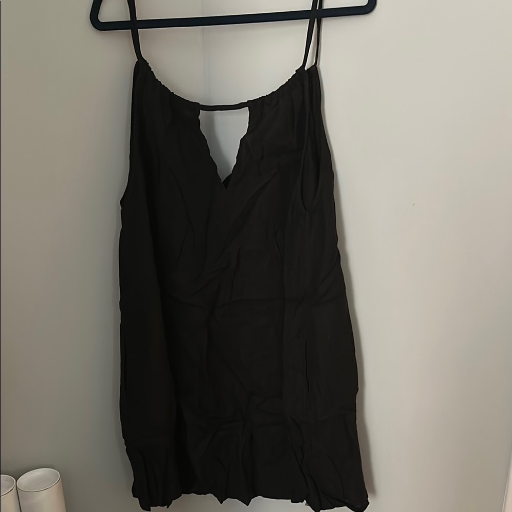 Velvet by Graham & Spencer Gray Midi Dress with Sleeveless Asymmetrical Cut Out